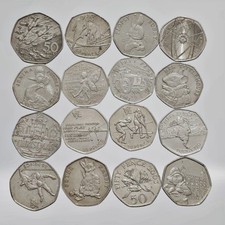 50p Coins UK Rare Fifty Pence Circulated All Beatrix Potter Olympics WWF NHS