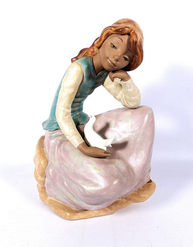 Large vintage nao lladro girl - lladro, 'girl