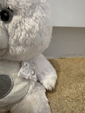 white/silver care bear 25 year anniversary silver collectors bear 2007