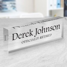 Custom Acrylic Desk Name Plate