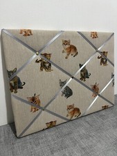 40x30cm Linen Look Cat Fabric