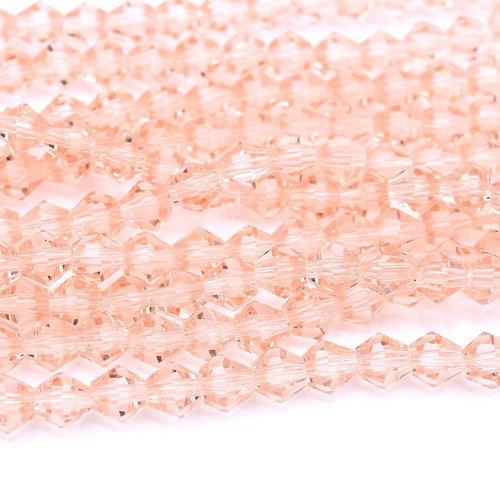 Faceted bicone crystal glass - faceted,