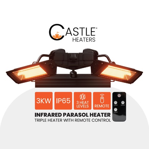 Infrared 3kw triple parasol - 3kw,