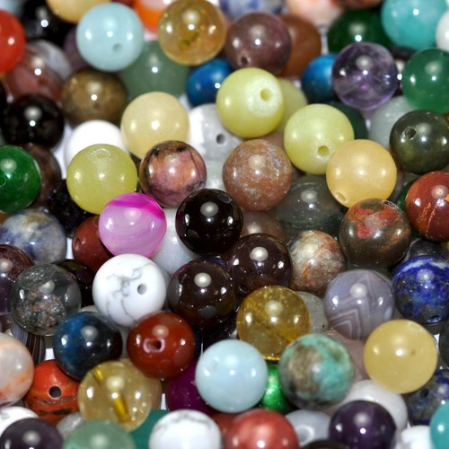 Natural gemstone round beads - gemstone,