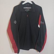 Oscar Jacobson Mens WPS Pullover Jacket Large Lightweight Black Red White Used 