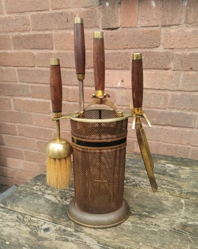 Vintage old brass fire - old,