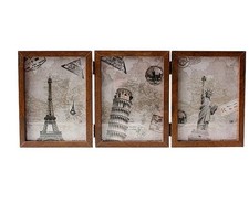 Double-sided Hinged Picture Frame Triple-fold Composite Photo Frame Room Decor
