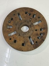 Vintage Imperial Cast Iron Lathe Face Plate 10"