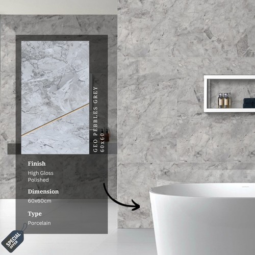 Geo pebbles emperador - geo, grey