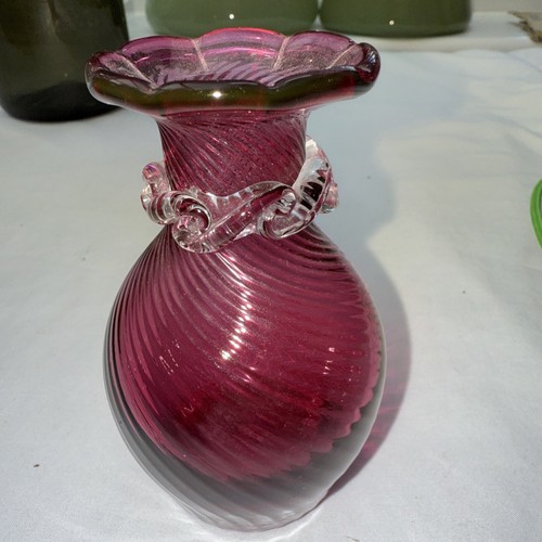 Vintage handbown cranberry - vintage,