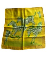 Hermes Carré40 silk Pocket Square “Les Zebres II”  by Robert Dallet