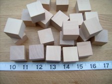 50x wood cubes - wood, wooden