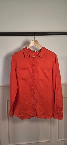 Boden 100 linen shirt - shirt, coral
