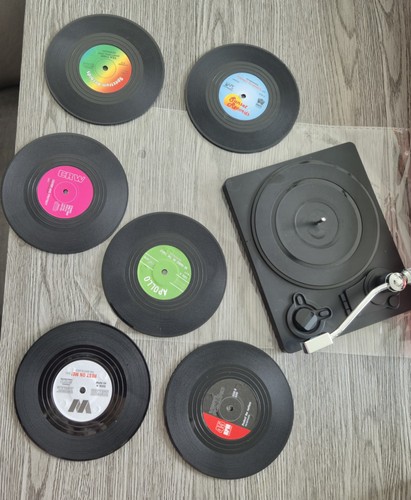 Set retro record vinyl - of, cd