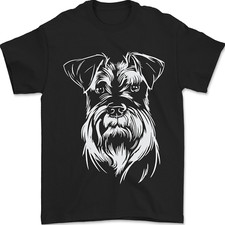 A Schnauzer Potrait Dog Mens T-Shirt 100% Cotton