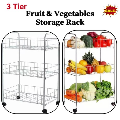 3tier fruit vegetable trolley - fruit,