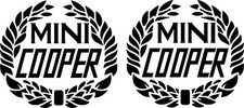 Mini Cooper logo x2  Car Vinyl Decal Sticker in Black, other colours available