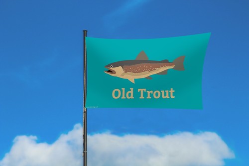 Old trout flag bag - in,