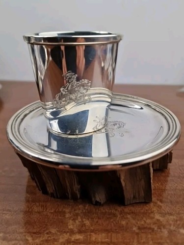 Vintage solid silver beaker - vintage,