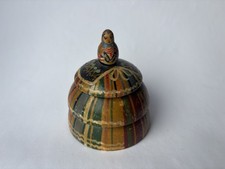 Vintage Antique Russian Doll Trinket Keepsake Box Hand Painted Treen