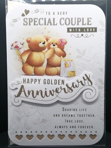 Golden wedding anniversary - golden,