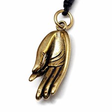 Mano Figa Hand Pendant Brass