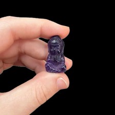 Mini Amethyst Buddha Carving