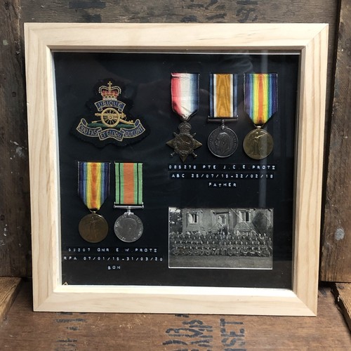 Ww1 medal trio - father, son