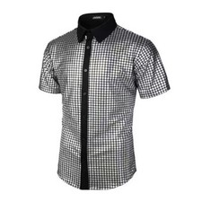 Mens  Disco Costume Silver