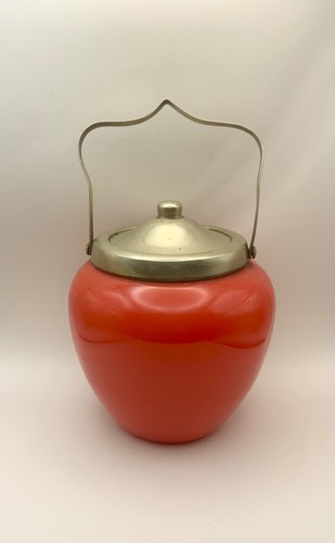 Vintage orange glass english - glass,