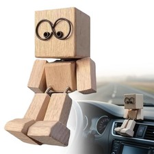Shaking Wooden Man Figure Car