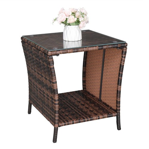 Brown wicker rattan - brown, side