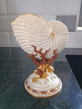 SUPERB 19th. CENTURY ROYAL WORCESTER NAUTILUS SHELL VASE / CENTREPIECE- c 1880's