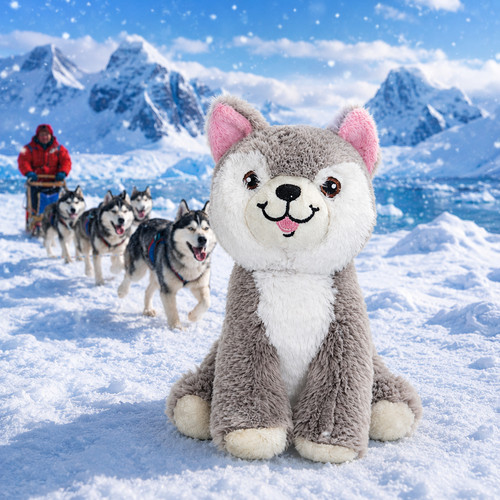Eco plush husky dog - eco,