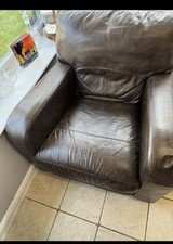 DFS Leather Sofa Chair Single