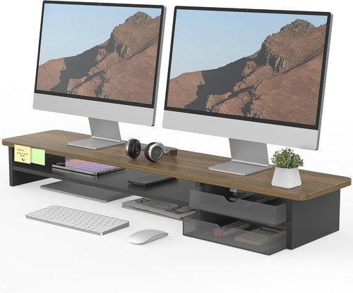Dual monitor stand - dual, riser
