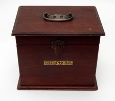 Gecophone Crystal Detector Set Empty Wood Case  Box Only for Crystal Radio Set