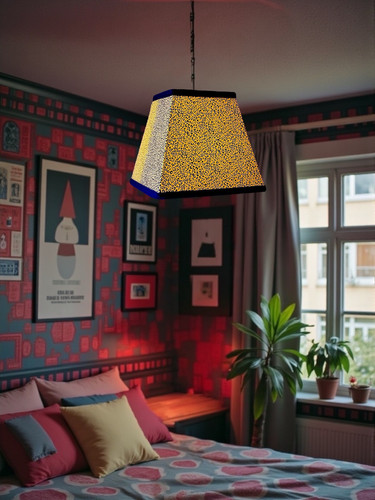 Ochre gold animal print square