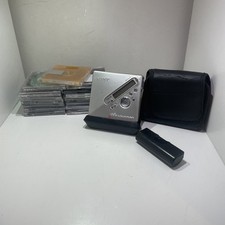 Sony Minidisc Player/Recorder Walkman MZ-N710 Silver working Bundle