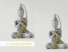 2 Pcs x Hanging Silver Buddha