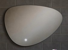 Pebble Shaped Mirror Bathroom Mirror Modern Designer Mirror 800x550mm | Aria