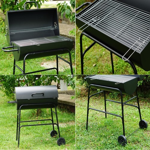 Large oil drum charcoal bbq - large,