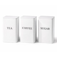 Tea coffee sugar canisters - canisters, set