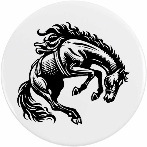 Bucking bronco button pin - 'bucking,