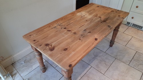 Solid pine dining table wooden - pine,