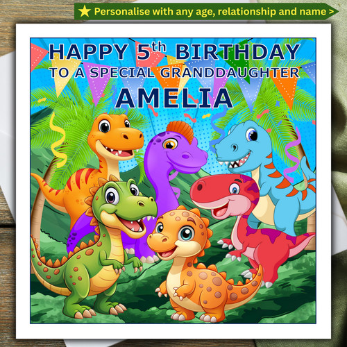 Personalised dinosaur birthday - personalised,