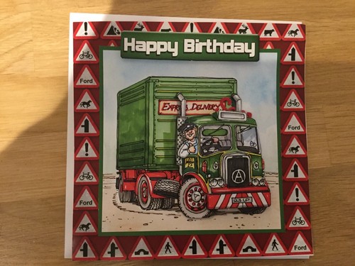 Lorry driver birthday card - driver,