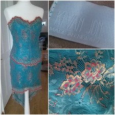 KEVAN JON Designer size S / uk 8  Turquoise Blue, Lace Corset & Matching Skirt  