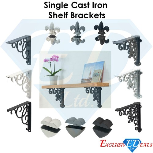 Single shelf bracket cast iron - single,