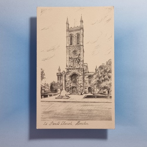 Honiton postcard c1950 devon - postcard,